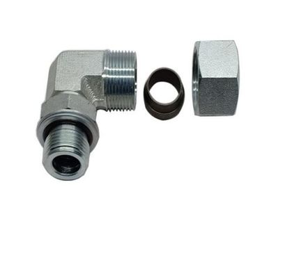 Round Head Galvanized Sheet 90 Elbow Bsp O-Ring Adaptors with Excellent Durability