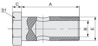 700M Metric Hex Bolt Hydraulic Bite-Type Tube Fittings with Long Working Life Advantage