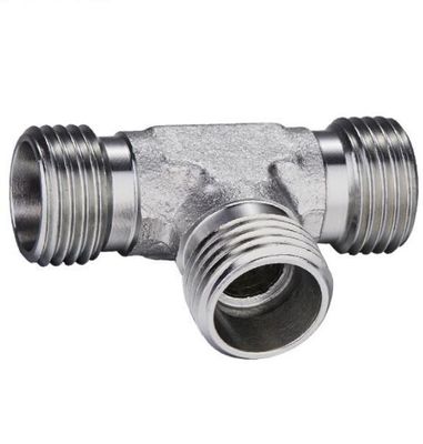 Female Connection Stainless Steel Tee Adapters Bsp NPT with Hexagon Head B2B