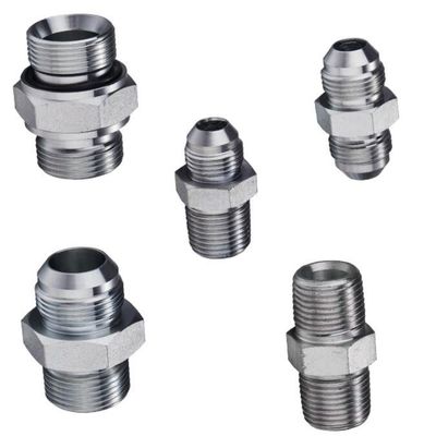 Hexagonal Stainless Steel Straight Jic37 Degrees to Nptf External Thread Hydraulic Transition Joint