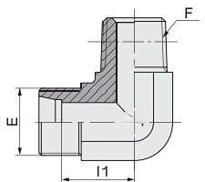High Pressure 90-Degree Elbow 1CT9 Hydraulic Tube Fittings with Long Working Life