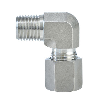 Customized Size OEM Hydraulic Bite-Type Tube Fitting 90-Degree Elbow BSPT Male 1CT9