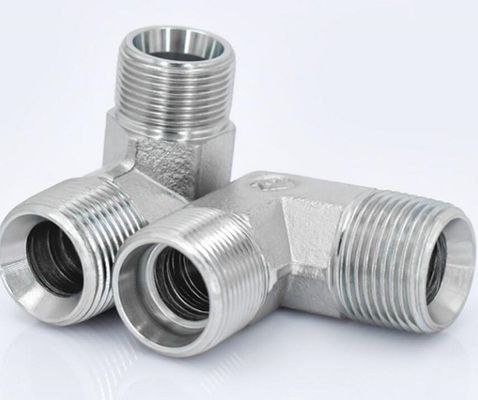 Customized Size OEM Hydraulic Bite-Type Tube Fitting 90-Degree Elbow BSPT Male 1CT9