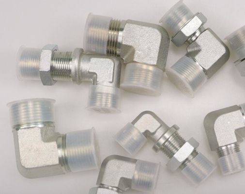 Medium Carbon Steel Hydraulic Hose 90deg Elbow Bulkhead Fittings for Smooth Operation