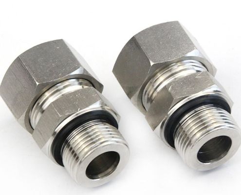 Male Connection Hydraulic Adapters 1cm-Wd DIN Bite Type Metric Thread with Captive Seal