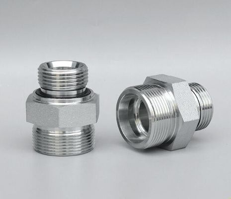 Hexagon Head Medium Carbon Steel Reusable Metric/Metric Straight Adapter with Seal Washer