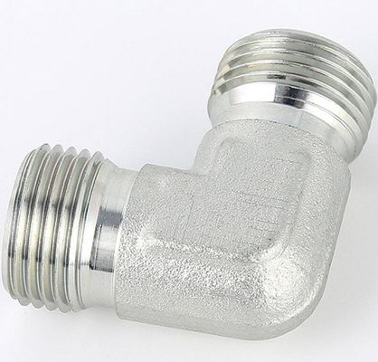 Metric Male Hydraulic Hose Adapter 90 Degree Elbow for Galvanized Sheet Connection