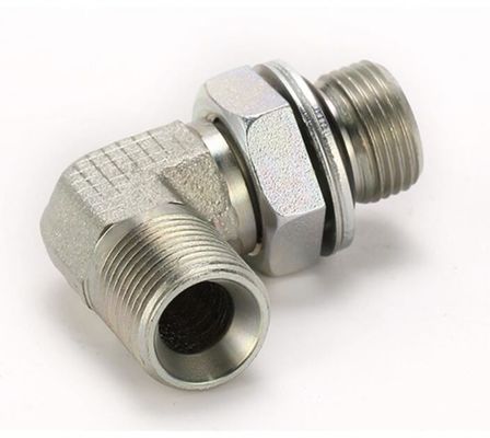 DIN Standard Medium Carbon Steel Hydraulic Fittings for OEM O-Ring Face Seal Elbow