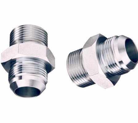 Silver Jic Bsp Straight Union Tube Fittings for Male Hydraulic Compression Connections