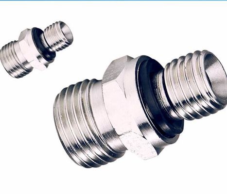 Silver Hexagon Head Type Reusable Hydraulic Hose Fittings for Stainless Steel Fittings