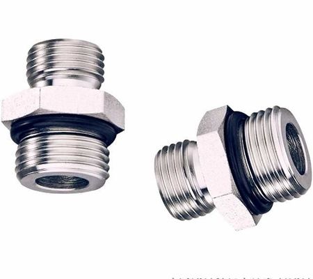 Silver Pipe Lines Connect Carbon Steel Fittings for Jic Metric External Thread Inner Cone