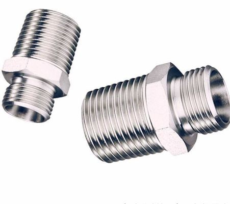 High Pressure Hose Hydraulic Fittings with Double Pipe Nipple and Medium Carbon Steel