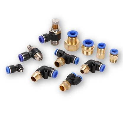 Medium Carbon Steel SL10-02 Pl4-M5 Threaded Straight Through Elbow Speed Control Joint