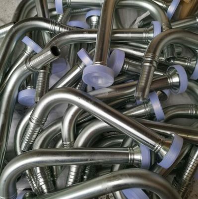 Galvanized Sheet 3000 Psi Hydraulic Flange One Piece Fitting 90 Degree Elbow Hose Fittings