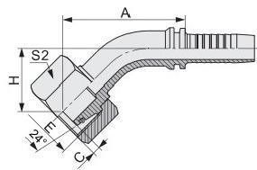 Metric Female 24 Degrees Cone O-Ring L.T Hydraulic Fitting Fast and Easy Installation