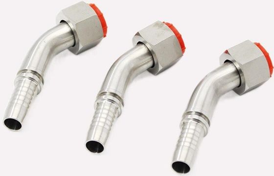 Pipe Lines Connect 20441 Carbon Steel Metric 24 Cone Seal Hydraulic Crimp Hose Fitting