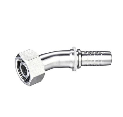 20441 Carbon Steel Ss 45 Degree Elbow Female Metric Hydraulic Hose Fitting Pipe Adapter