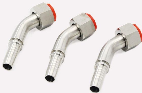Stainlessl Steel 45 Degree Elbow Female Metric Hydraulic Hose Fitting with 24 Cone O-Ring Seal