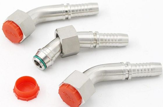 Stainlessl Steel 45 Degree Elbow Female Metric Hydraulic Hose Fitting with 24 Cone O-Ring Seal