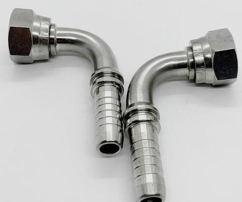 Single Hex 90 Degree Bsp 22691 Forged End Connection Hydraulic Hose Fittings Stainless Steel